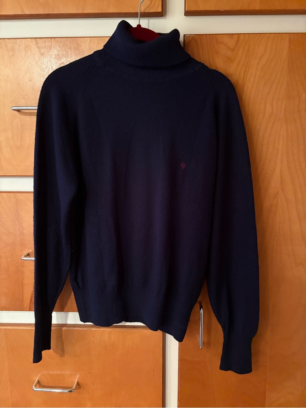 Vintage Christian Dior Navy Blue Turtleneck Sweater
